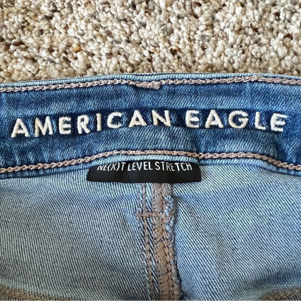 American Eagle Next Level Stretch Light Wash Jegging Crop Jeans‎ Size 6 - Picture 3 of 9